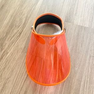 Forever 21 neon Orange sun visor with strap